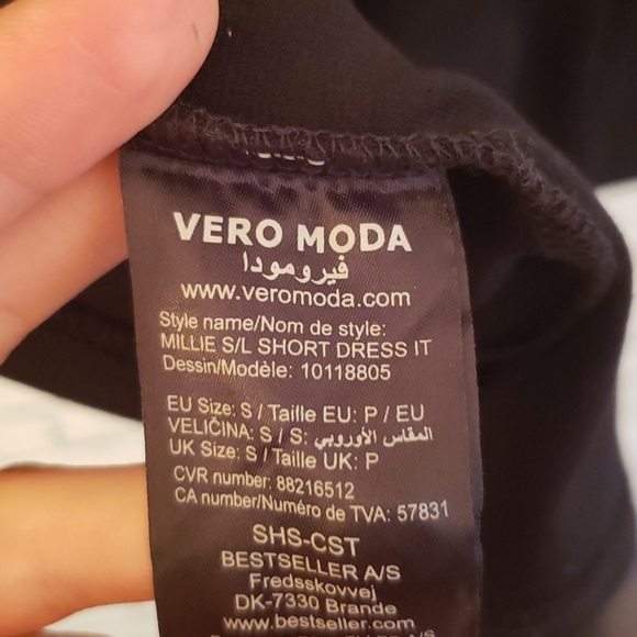 VERO MODA | Black dress with mesh detail - Picture 4 of 4